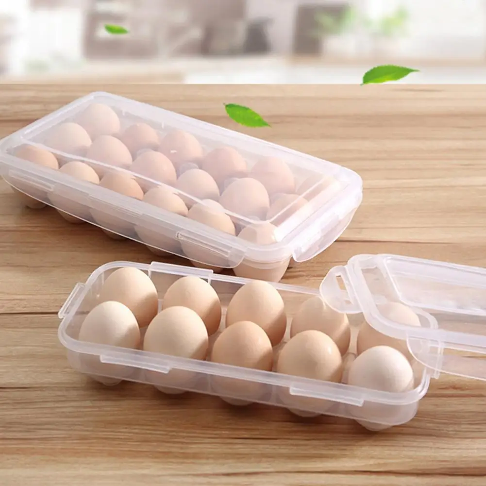 Противоударный Прозрачный Видимый Чехол-органайзер для яиц с сеткой 10/18 для холодильника, кухонные Принадлежности Изображение 0