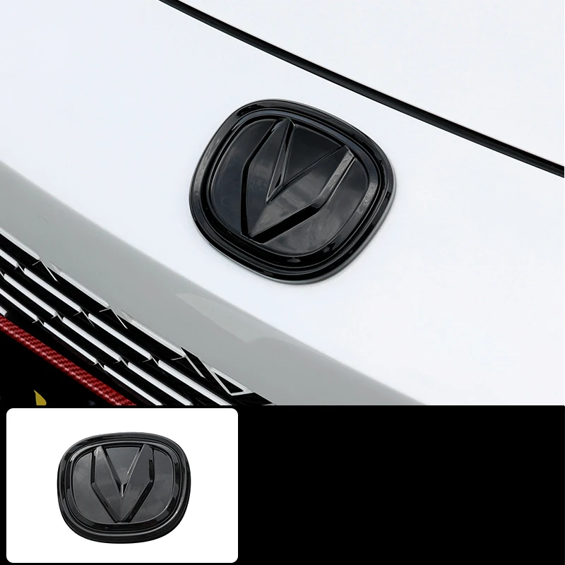 Для Changan UNI-V UNIV 2023 2022 Автомобильный Стайлинг Из Углеродного Волокна Передняя Решетка Логотип Задняя Этикетка Наклейка Крышка ABS Автоаксессуары Изображение 0