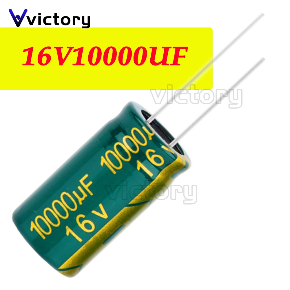 5шт 16 В 10000 мкФ 16*30 мм высокочастотный низкоомный алюминиевый электролитический конденсатор 10000 мкФ 16 В Изображение 0
