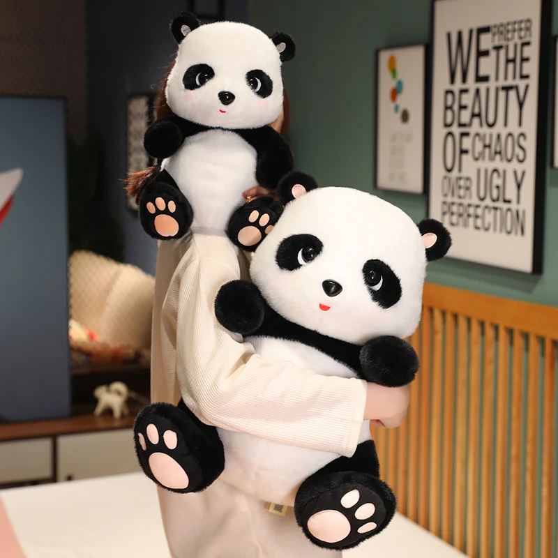Новая имитация Медведя Панды Плюшевые игрушки Мягкие мультяшные куклы животных Детские подушки для умиротворения Милые Девочки Детские Подарки на День рождения Изображение 0