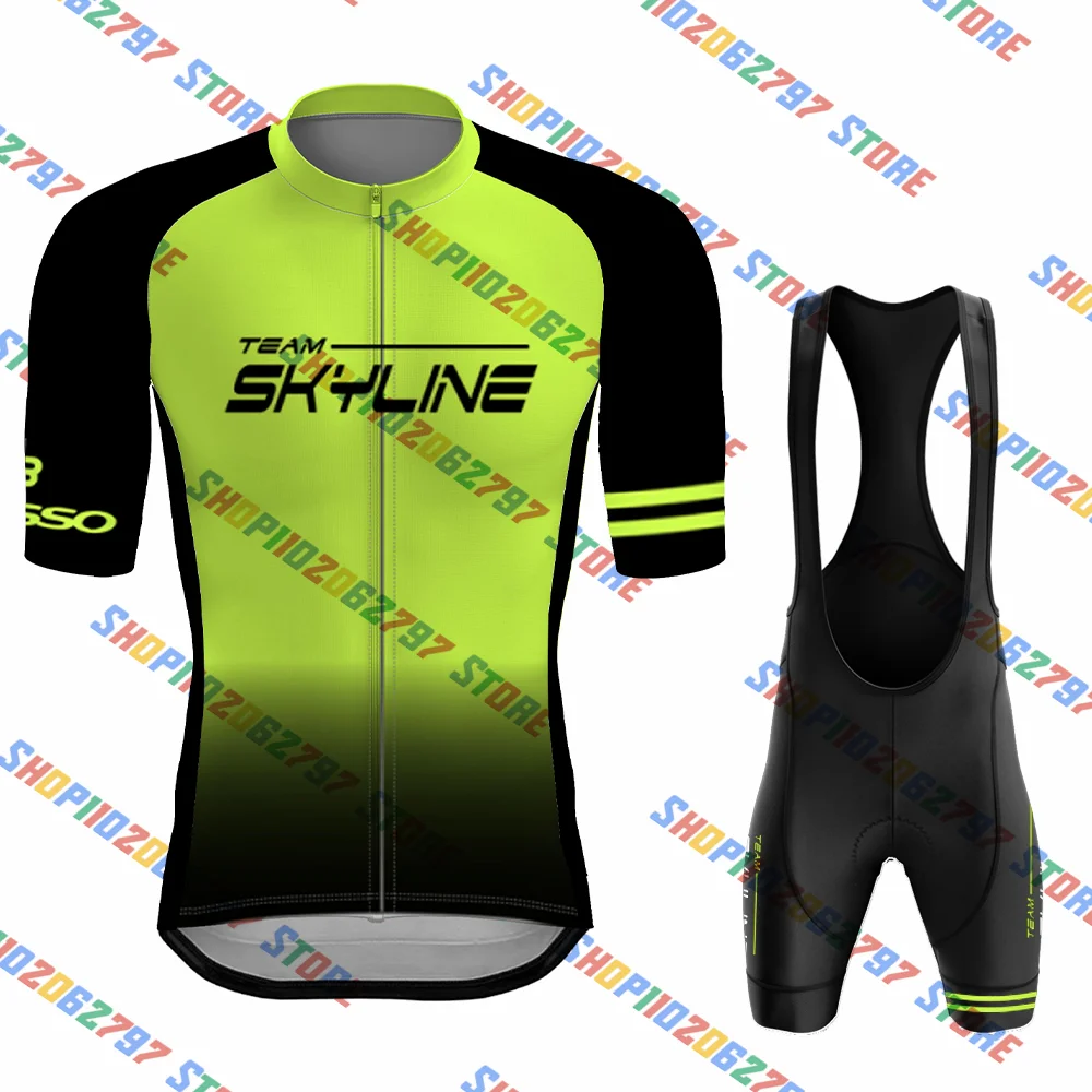2023 Team Skyline Велоспорт Джерси Комплект Одежды Летние Велосипедные Рубашки MTB С Коротким Рукавом Велосипед Джерси Майо Изображение 0