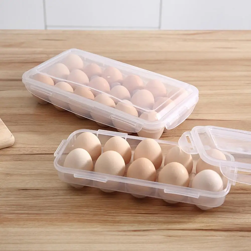 Противоударный Прозрачный Видимый Чехол-органайзер для яиц с сеткой 10/18 для холодильника, кухонные Принадлежности Изображение 1