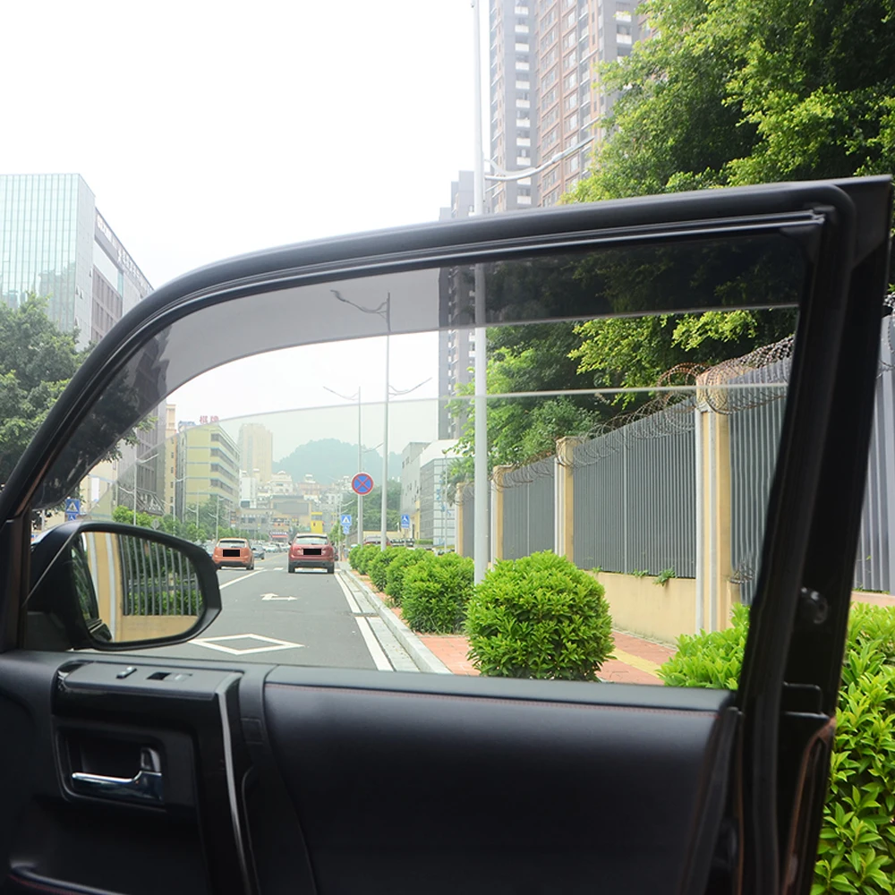 Для Hyundai Santa Fe 2001-2018 Авто Черный Тонированный Козырек Бокового Окна Автомобиля Вентиляционные Тенты Укрытия От Дождя Дверной Вентиляционный Козырек Изображение 1