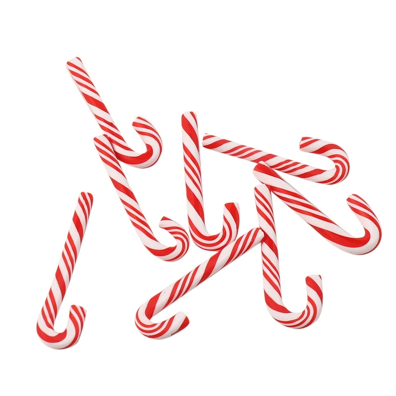 150шт Красно-белый Рождественский Леденец ручной Работы, Миниатюрный Кукольный Домик для еды Kawaii Home Decor Изображение 1