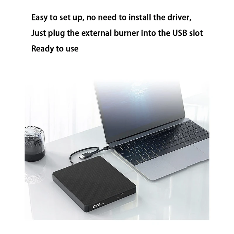USB Портативный DVD-Привод USB3.0 + Type-C Тонкий Внешний DVD/CD/VCD Оптический Привод Для Записи Для Настольных ноутбуков Изображение 1