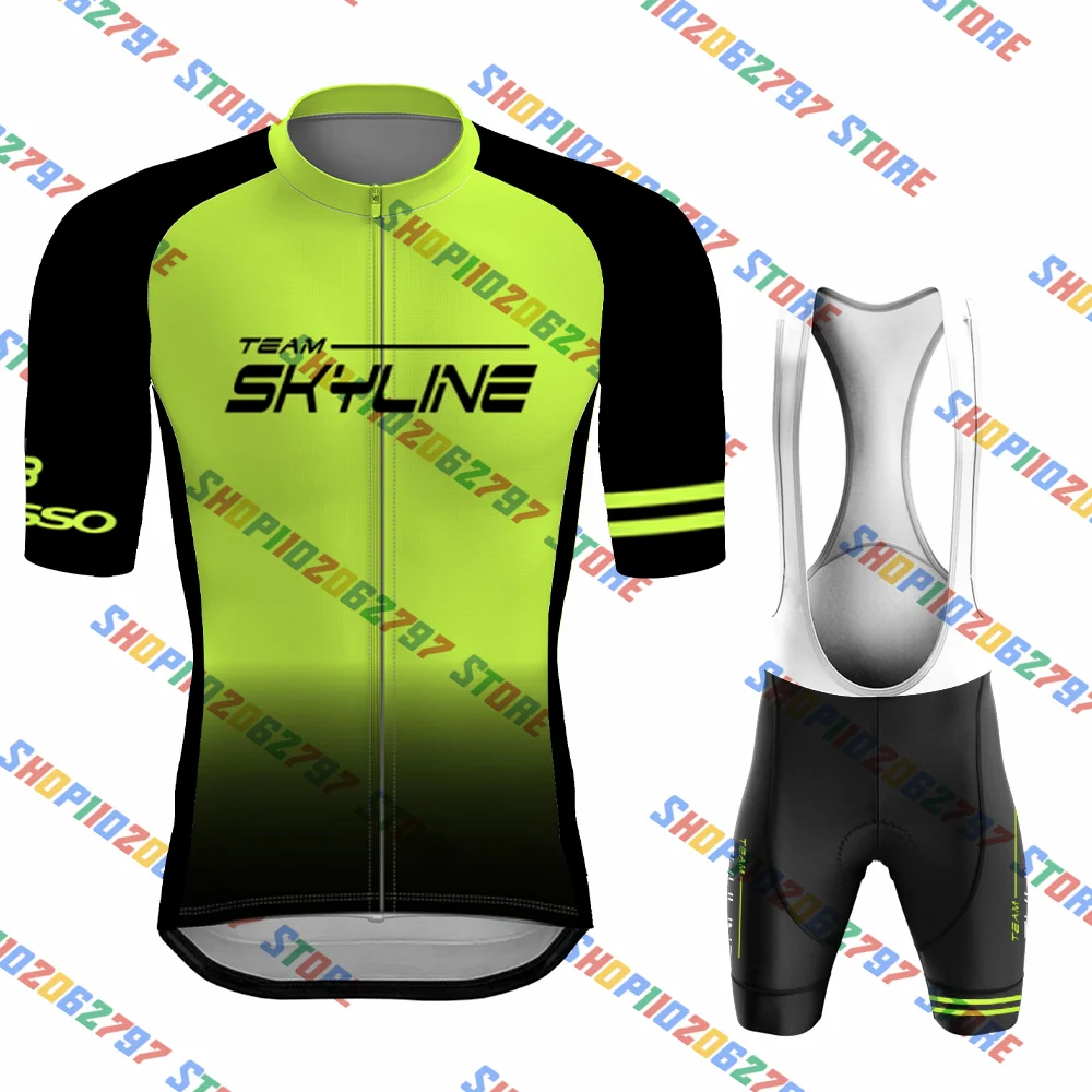 2023 Team Skyline Велоспорт Джерси Комплект Одежды Летние Велосипедные Рубашки MTB С Коротким Рукавом Велосипед Джерси Майо Изображение 1