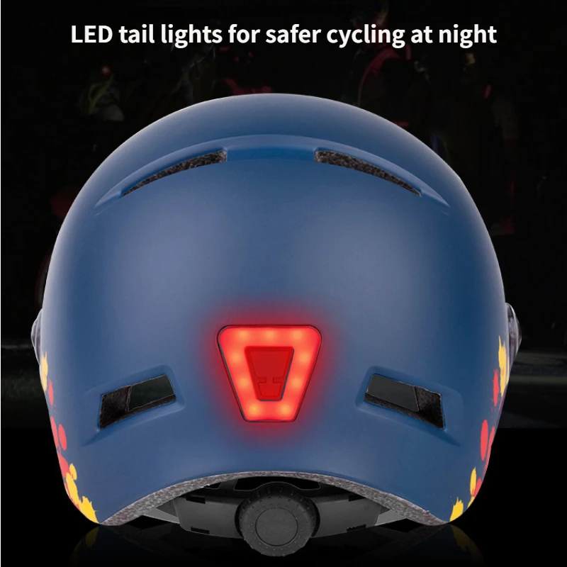 Велосипедный шлем Всесезонный универсальный шлем для езды на горных велосипедах с козырьками и светодиодными задними фонарями, велосипедные шлемы Изображение 2