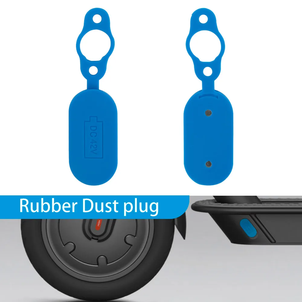Порт зарядки аккумулятора Пылезащитный синий штекер Резиновый чехол для Xiaomi M365 1S Pro Pro2 Крышка линии зарядного устройства для электрического скутера Изображение 2