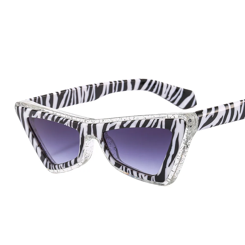 Новые женские солнцезащитные очки с защитой от солнца и ультрафиолета, модные специальные Многоцветные треугольные солнцезащитные очки для вечеринок, уличных съемок, вождения Изображение 3