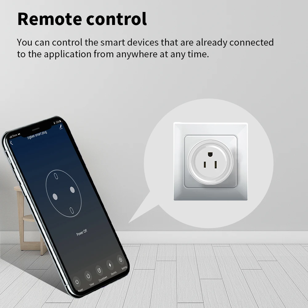 Бесплатная Доставка US Plug Zigbee 3.0 Smart Socket 10A Адаптер Smart Home Improvement Модифицированные Детали Tuya Aleax Timing Outlet Изображение 3