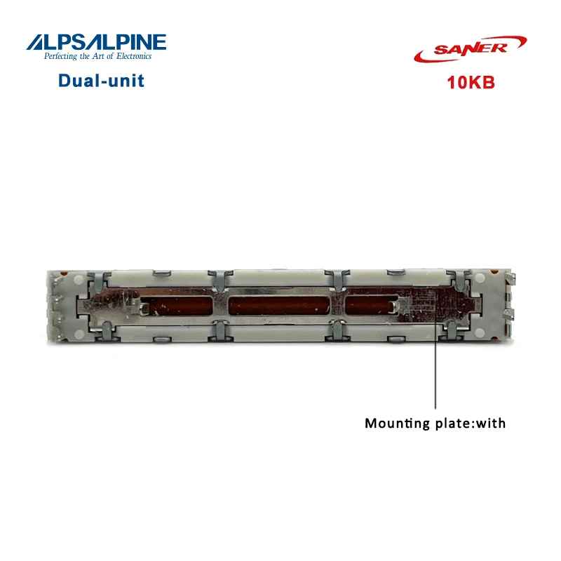 Скользящий потенциометр серии ALPS | 10KB RS45, двухблочный, Короткая длина вала: 5 мм, с большим сопротивлением без фиксатора Изображение 3