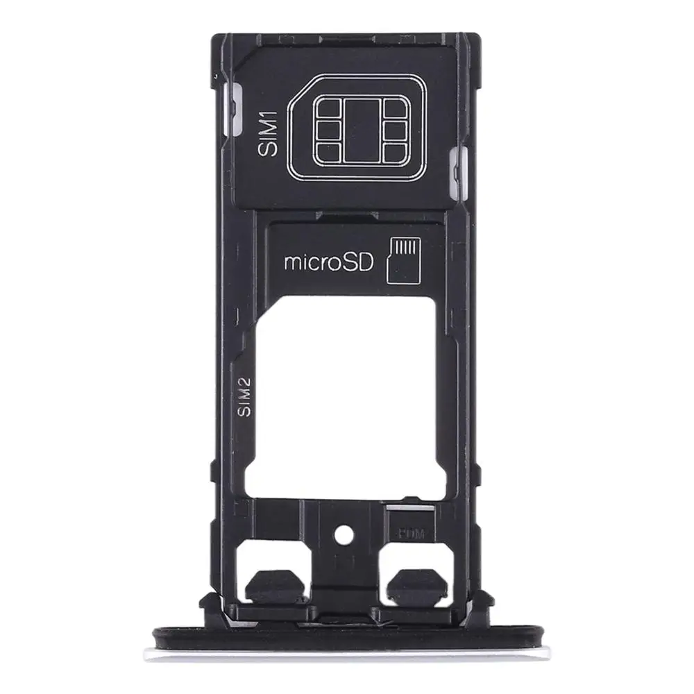 Лоток для 2 SIM-карт + Держатель Лотка для Карт Micro SD Замена Запасных Частей для Компактного Телефона Sony Xperia XZ2 Изображение 4