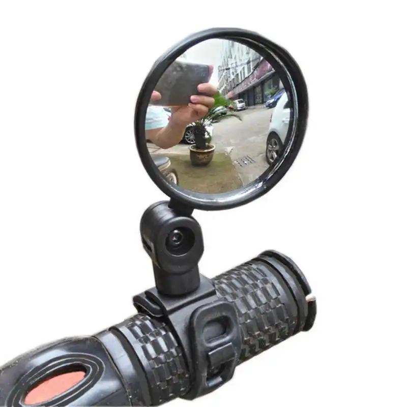 1 пара для езды на велосипеде, зеркало заднего вида, выпуклое отражающее зеркало с широкоугольным объективом и регулируемой универсальной ручкой Изображение 4
