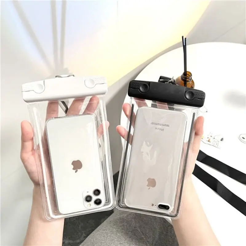 Летняя водонепроницаемая сумка для мобильного телефона с веревкой, подводная съемка с сенсорным экраном, Плавание, дрифтинг, дайвинг, прозрачная герметичная сумка Изображение 4