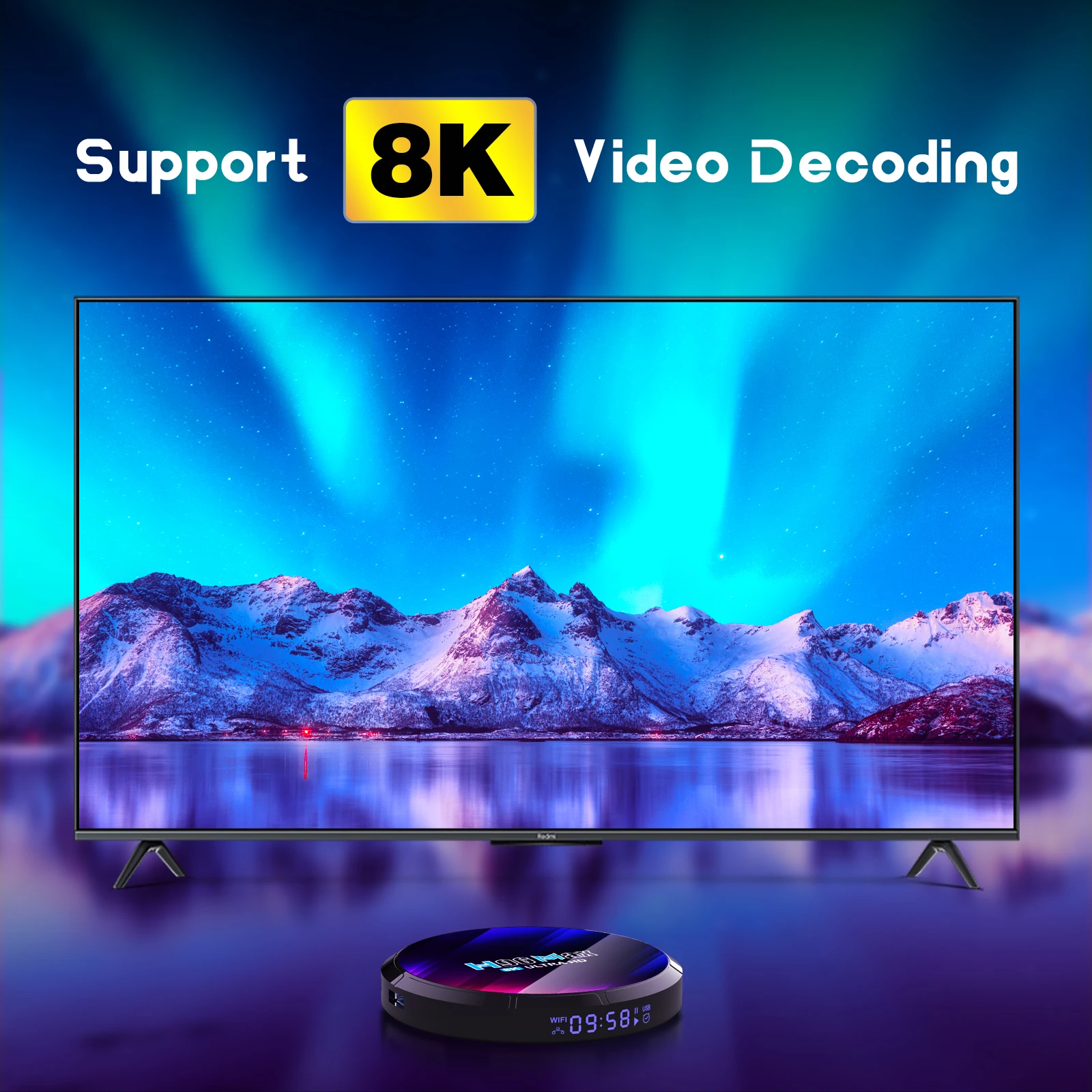 НОВЫЙ H96 MAX Android 13 Smart TV Box RK3528 Четырехъядерный 4G 64GB 32GB 4K 8K Wifi6 2,4G и 5G BT5.0 AV1 3D Медиаплеер Телеприставка Изображение 4