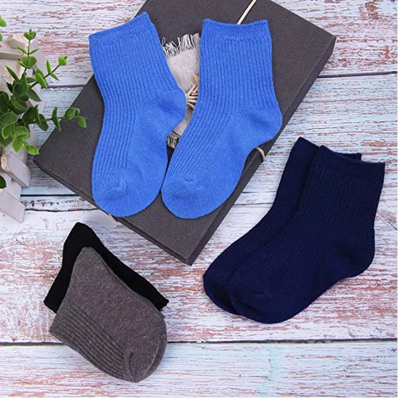 Носки для детей, 6 пар зимних утепленных шерстяных носков, мягкие школьные носки, носки для девочек, Детские носки для мальчиков, много вязаных носков Изображение 4