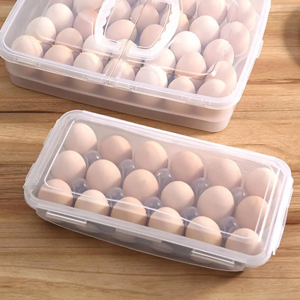 Противоударный Прозрачный Видимый Чехол-органайзер для яиц с сеткой 10/18 для холодильника, кухонные Принадлежности Изображение 5