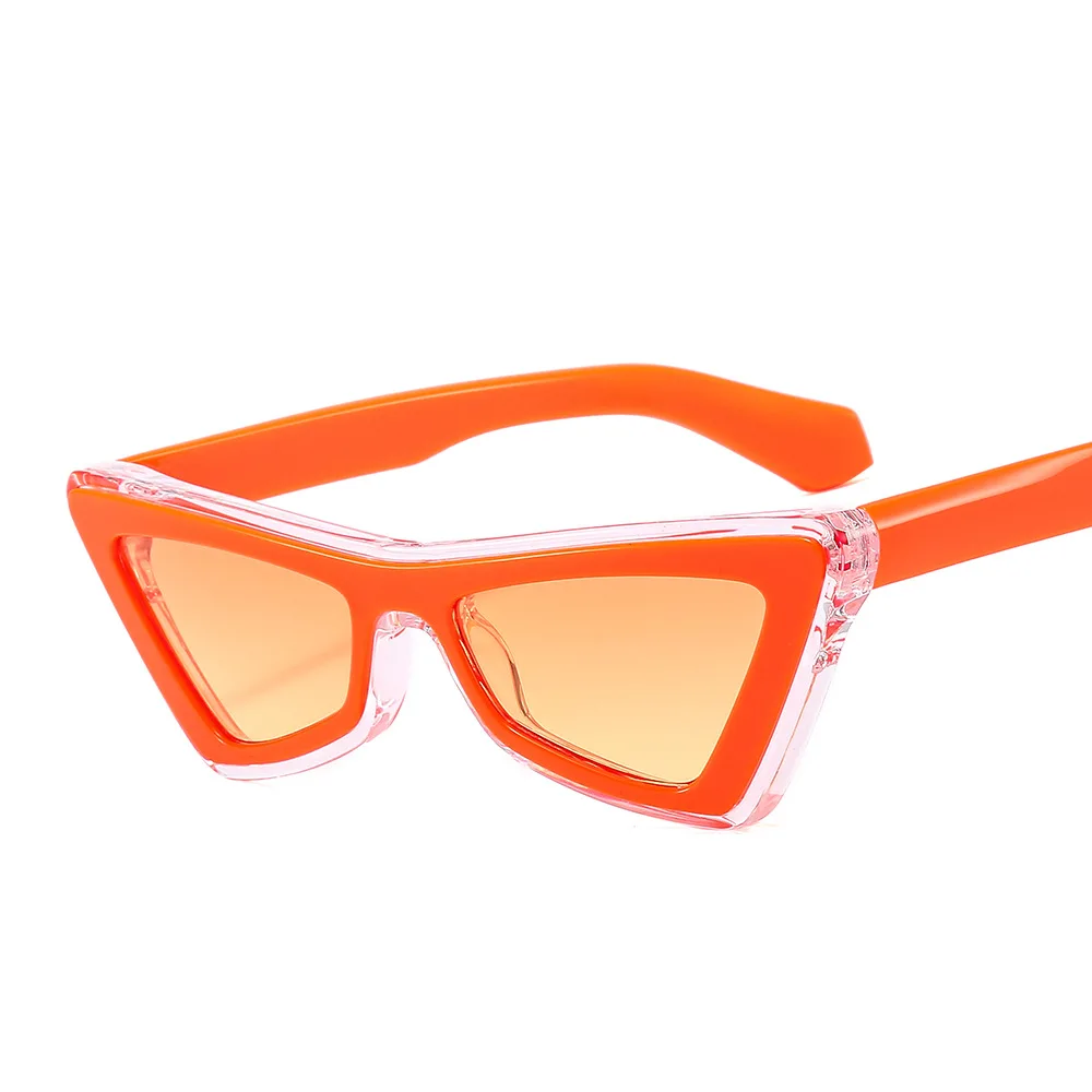 Новые женские солнцезащитные очки с защитой от солнца и ультрафиолета, модные специальные Многоцветные треугольные солнцезащитные очки для вечеринок, уличных съемок, вождения Изображение 5