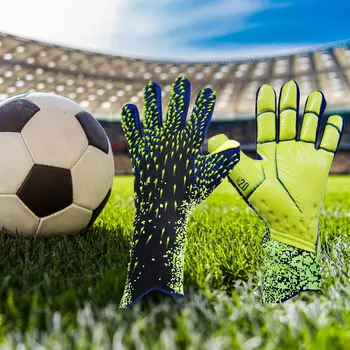 Перчатки для спорта на открытом воздухе, латексные футбольные перчатки, футбольные вратарские перчатки, унисекс, футбольные перчатки с сильным захватом, футбольные вратарские перчатки