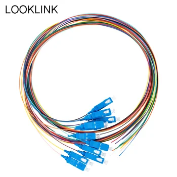 LOOKLINK SC/UPC 12 Волокон 9/125 0,9 мм Одномодовые Волоконно-оптические косички с цветовой маркировкой, Патч-кабель 1 м/1,5 м Индивидуальной длины