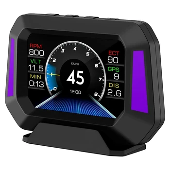 Автомобильный HUD-дисплей Цифровой датчик системы OBD GPS Градиентометр скорости автомобиля Инструмент автоматической диагностики спидометра автомобиля