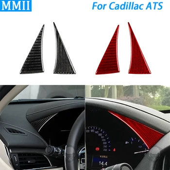 Для Cadillac ATS 2013-2019 Седан Панель Спидометра из углеродного волокна, накладка с обеих сторон, аксессуары для украшения интерьера автомобиля, наклейка