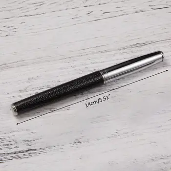 Бизнес-Ручка 0,5 мм Черными Чернилами Кожаная Металлическая Шариковая Ручка Студенческие Канцелярские Принадлежности Подарок M17F