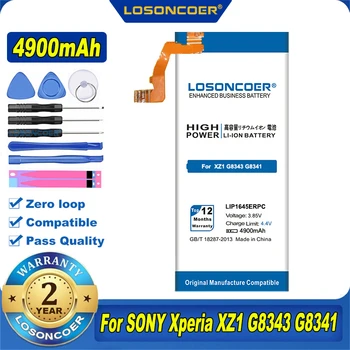 100% Оригинальный Аккумулятор LOSONCOER 4900mAh LIP1645ERPC для Sony XZ1 G8341 G8342 G8343 XZ1 Battery