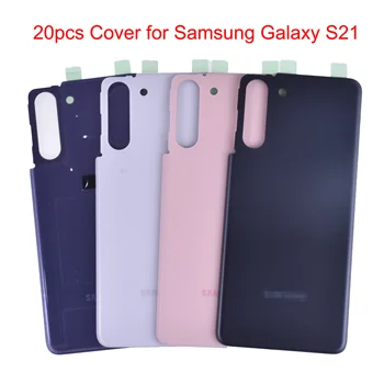 20шт 4 цвета Крышка батарейного отсека для Samsung Galaxy S21 Задняя крышка Аккумуляторного отсека Замена заднего стекла