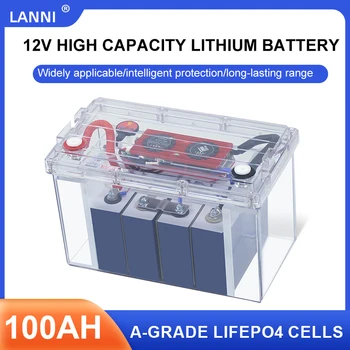 Аккумуляторная батарея LiFePO4 12V100Ah Со сроком службы до 13 лет Для домашнего хранения Солнечной энергии в Гольф-картах Фотоэлектрическая система