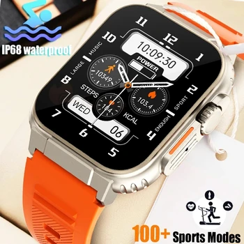 2,0-дюймовые AMOLED смарт-часы с Bluetooth-вызовом для мужчин, большая батарея 600 мАч, 100 + Спортивный фитнес-трекер, водонепроницаемые умные часы 3ATM для женщин