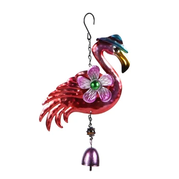 Колокольчик фламинго, колокольчик ветра, китайский орнамент Фэн-шуй, подарки и предметы интерьера