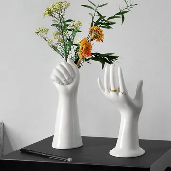 Роскошная художественная ваза ручной работы, керамическая ваза для цветов, гидропонное устройство, настольное Европейское украшение дома