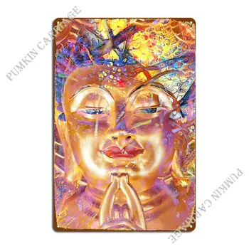 Плакат с металлической Вывеской Buddha PaintingCave Винтажный Клубный Жестяной плакат с вывеской