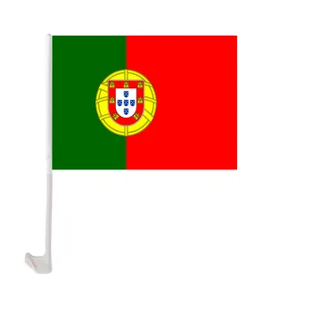 zwjflagshow 30x45cm 2шт автомобильный флаг Португалии 12x18 дюймов окно знаменосец знаменосец размахивает флагами с пластиковым флагштоком