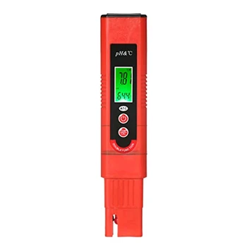 Красный PH-метр С Трехцветным ЖК-Дисплеем PH-Ручка С Автоматической Функцией ATC 0-14 Диапазон Измерения PH Для Домашнего Питья, Бассейна