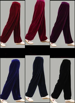 унисекс ОСЕННЕ-ЗИМНИЕ брюки для тайцзицюань брюки для тайцзицюань кунг-фу брюки для боевых искусств красный /фиолетовый /синий