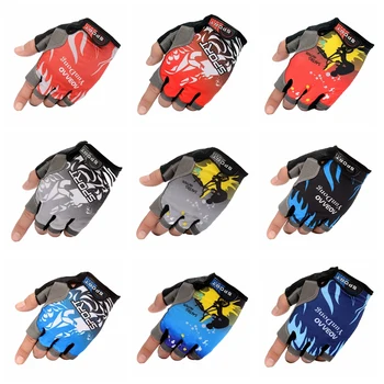 Велосипедные перчатки на половину пальца, противоскользящие дышащие мотоциклетные перчатки для шоссейного велосипеда MTB
