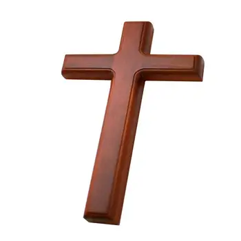 32 см Настенный Иисус Католический Крест Церковные Украшения Ремесло Кулон Декор Настенные украшения Крест из красного дерева для домашнего декора