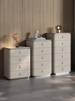 Итальянский комод HXL, Легкая роскошная комбинация комодов, Высококачественная кожаная мебель для шкафчиков