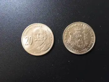 Новая памятная монета сербского промышленника Juerte 2010 года выпуска в 20 иен.