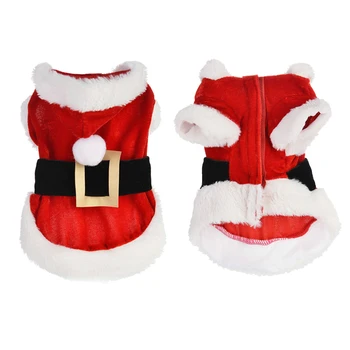 Рождественский зимний костюм собаки, праздничная одежда Санта-Клауса для щенка, кошки, чихуахуа, йоркшира, Товары для домашних животных, Принадлежности, аксессуары