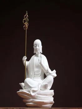Белый фарфор, обжигающий землю, украшения тибетского Будды, украшения для гостиной в стиле дзен, посвященные новоселью, деловые поделки