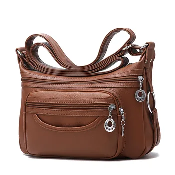 Женская сумка на одно плечо Мягкая сумка Модная сумка через плечо для поездок на работу Сумка для мамы Женский повседневный портативный рюкзак Span Bag