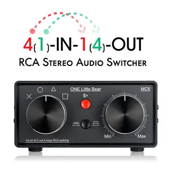 Последнее поступление MC6 HiFi Mini 4 (1)-IN-1 (4)-OUT RCA Стерео аудио Переключатель Пассивный Селекторный блок ALPS