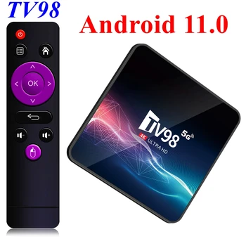 Android 12,1 TV Box TV98 Allwinner H313 Четырехъядерный 1G/8G 2G /16G 2,4 G 5G Двойной WIFI H.265 UHD AV1 4K Youtube Смарт-медиаплеер