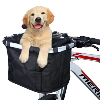 Велосипедная корзина Водонепроницаемая Портативная Съемная Складная багажная сумка Велосипедная передняя сумка для верховой езды Переноска для домашних животных