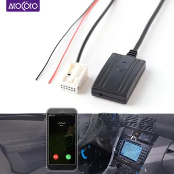Bluetooth 5.0 Автомобильный комплект для громкой связи с телефонным звонком, 12-контактный адаптер AUX для Mercedes Audio 20 50 Comand Вход беспроводного приемника APS Radio