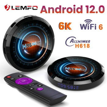 LEMFO TV Box Android 12 H96Max H618 Allwinner H618 четырехъядерный Wifi 6,0 4G 64GB Поддержка 6K Youtube Dolby HD телеприставка