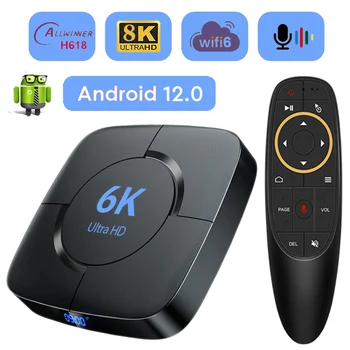 Topsion Android 12,0 TV BOX 4 ГБ 128 ГБ 8K Голосовой ассистент 1080P Видео ТВ приемник Wifi 2,4 G и 5G Bluetooth Smart TV Box телеприставка